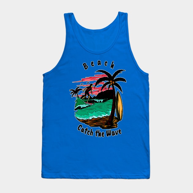 catch the wave Tank Top by beach wave